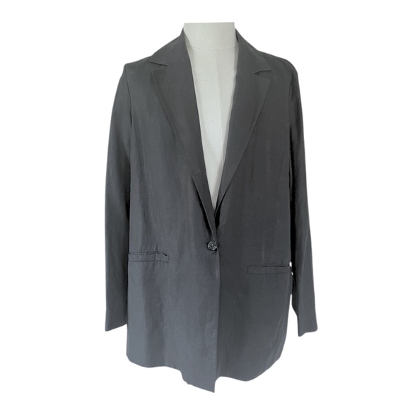 COS | Oversized Blazer in Lyocell/Linen Blend – Women’s Size L (BNWOT) - Picture 2 of 12